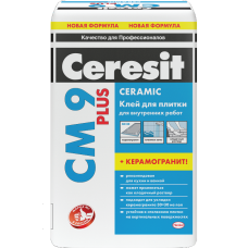 Церезит Ceresit СМ 9 Plus Клей для плитки и керамогранита 25кг