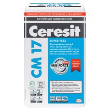 Церезит Ceresit CM-17 Super Flex Клей для плитки высокоэластичный 25кг